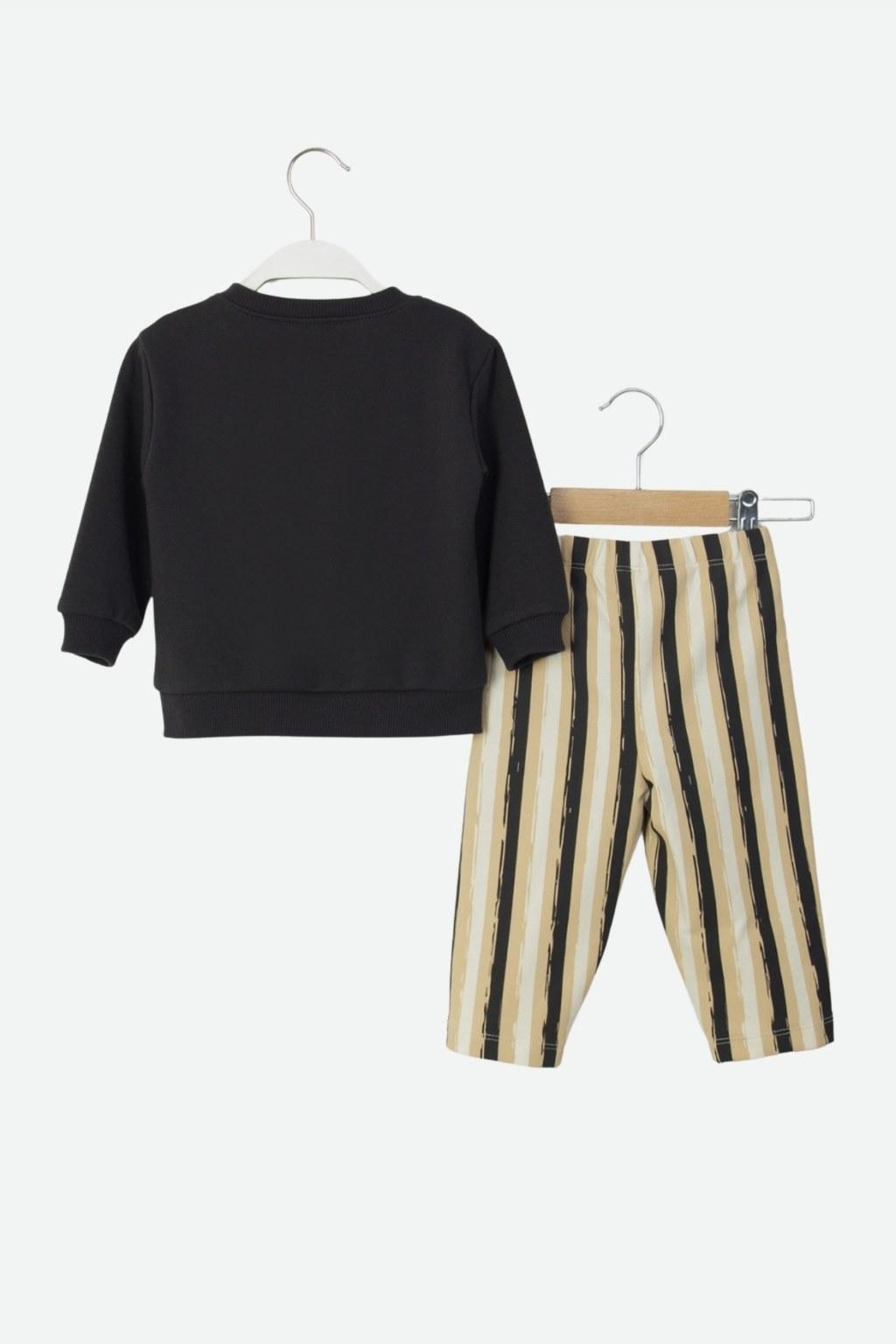 Erkek Çocuk 1-4 Yaş Alt Üst İkili Füme Takım