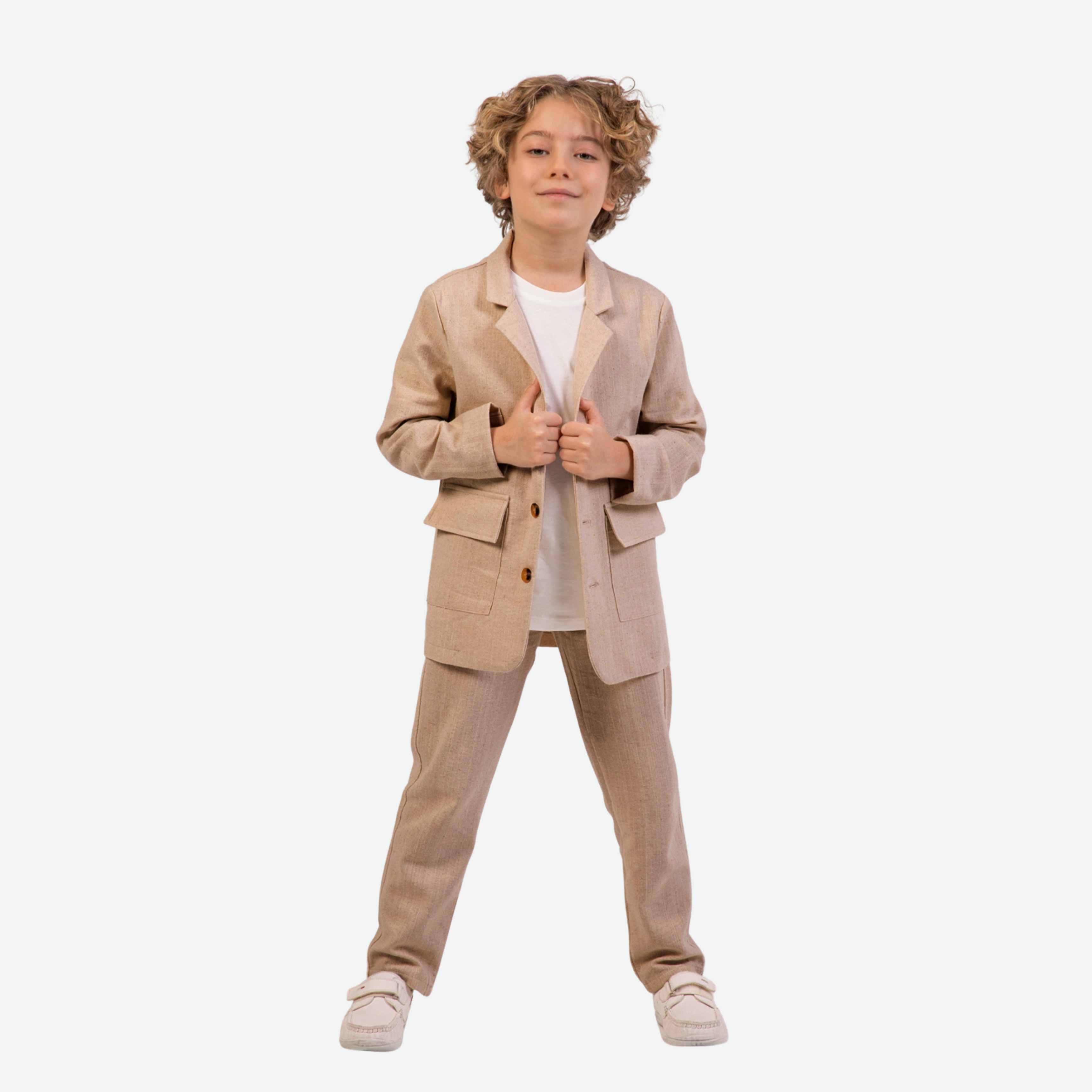 Erkek Çocuk Üçlü Kahverengi Takım