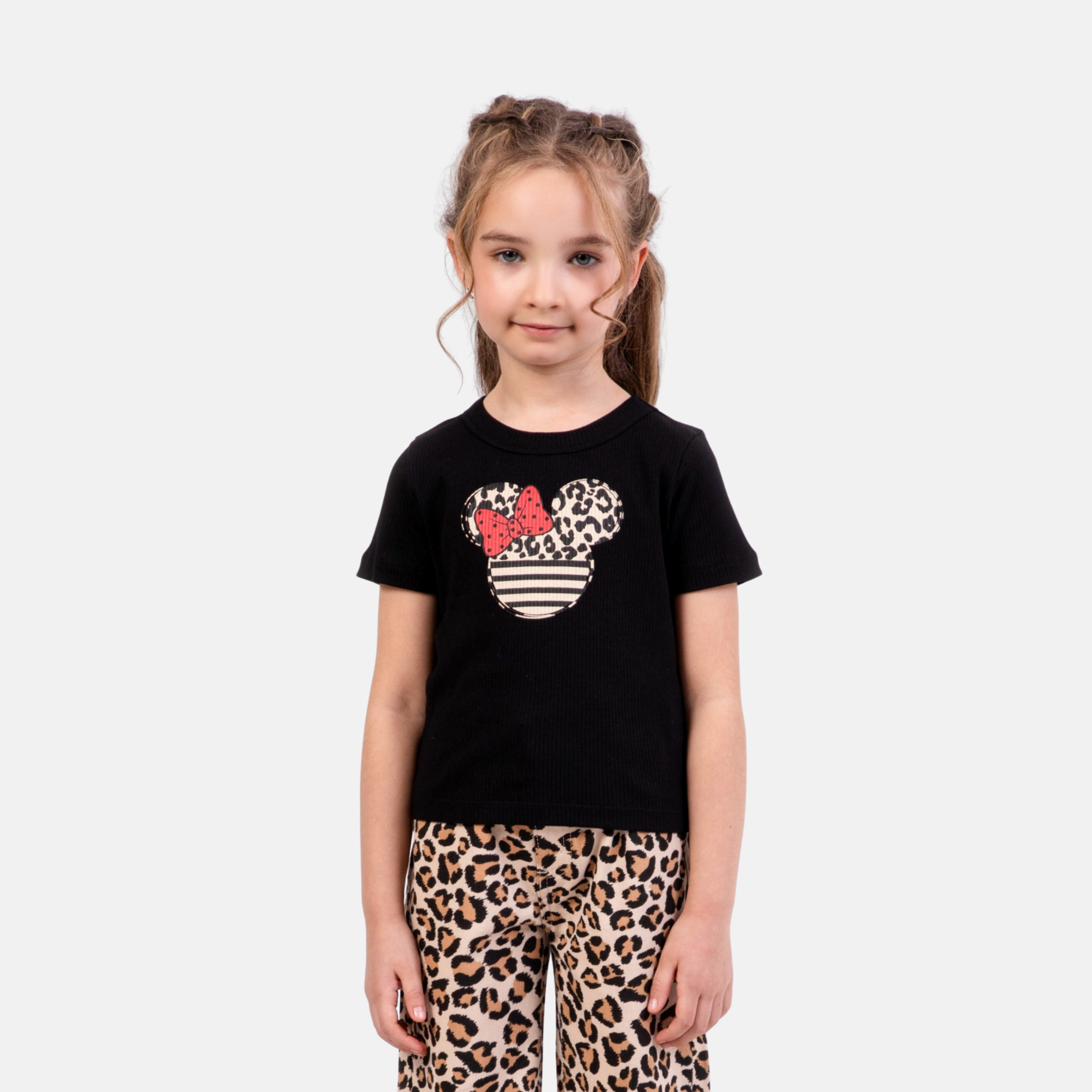 Kız Çocuk Kısa Kollu Siyah Bady