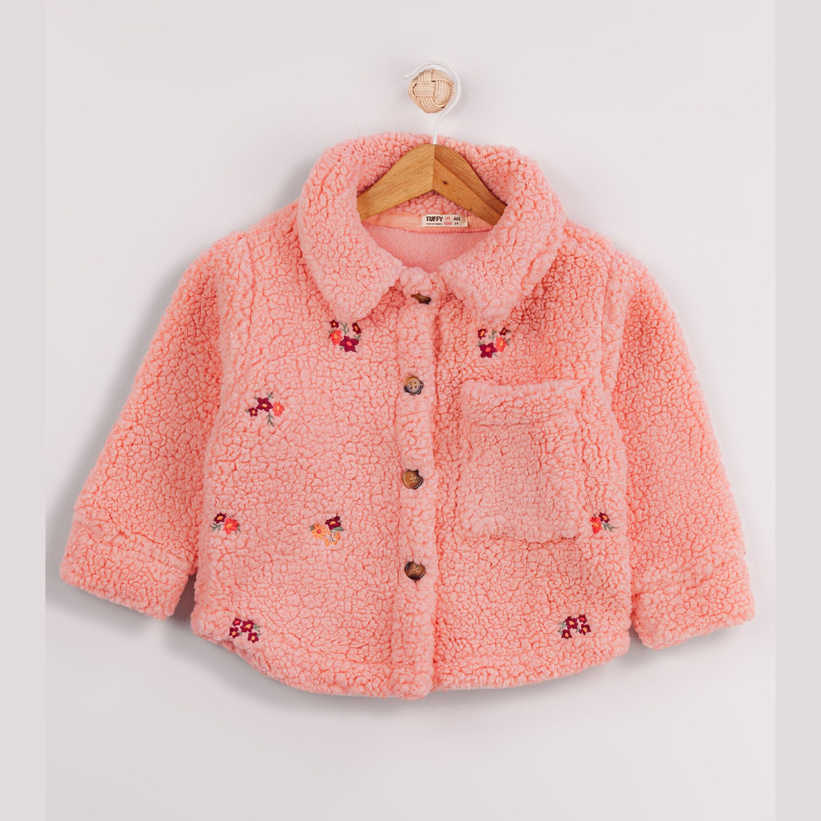 Kız Çocuk Peluş 2-6 Yaş Hırka Somon