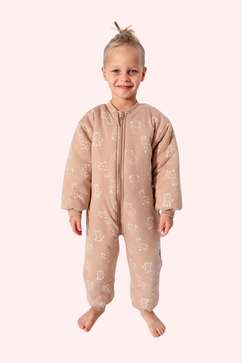 Erkek Çocuk 4-6 Yaş 2.5 Tog Uyku Tulumu Kahve