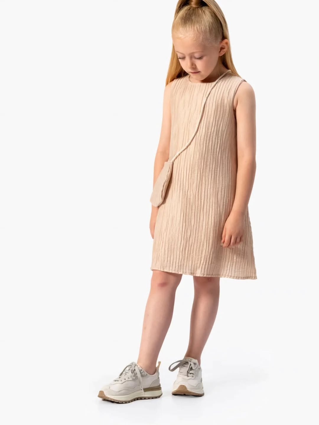 Kız Çocuk 6-10 Yaş Dantel Yaka Elbise