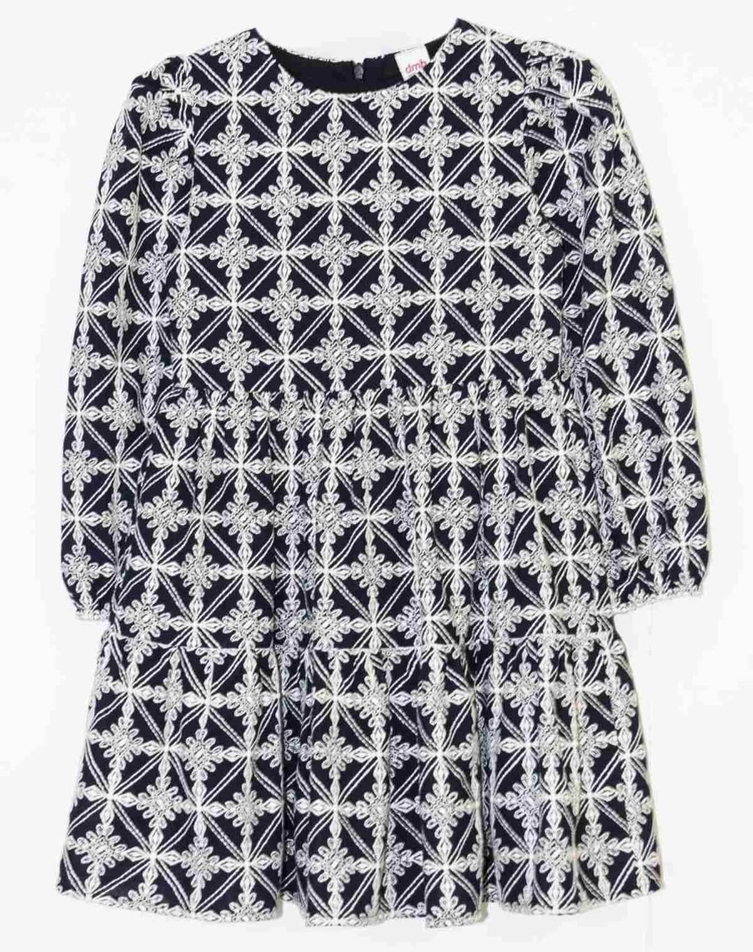 Kız Çocuk İçi Astarlı 4-9 Yaş Elbise