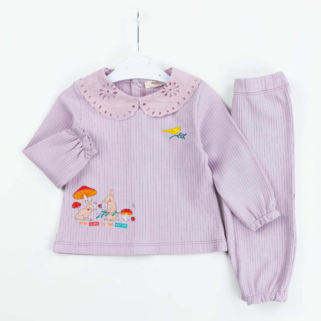 Kız Bebek 0-18 Ay Alt Üst İkili Rahat Takım