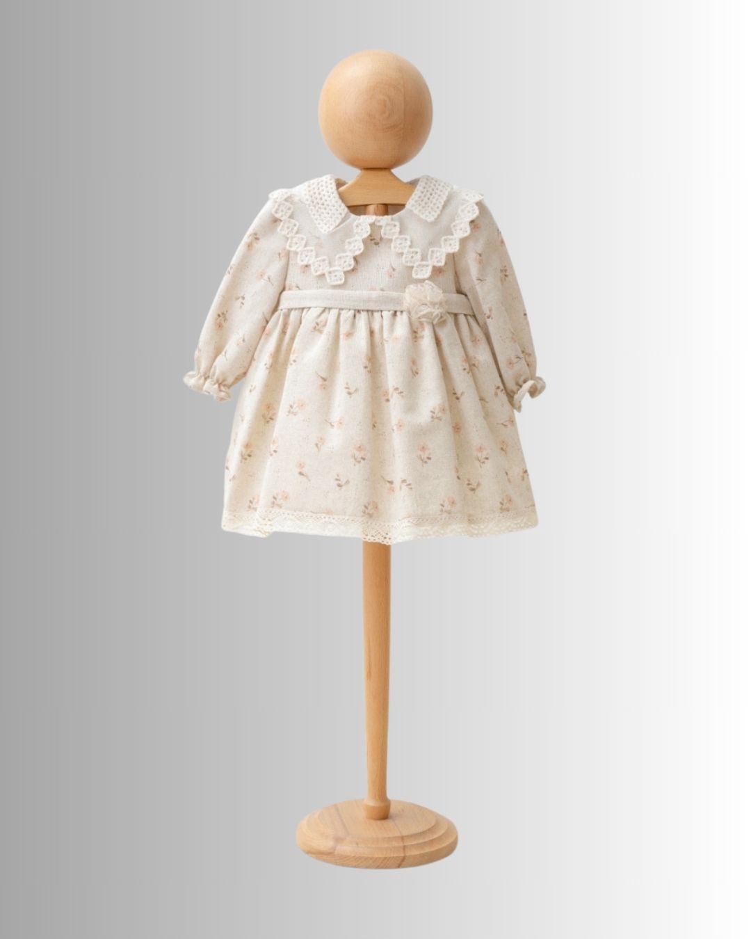 Kız Çocuk 2-5 Yaş Yaka Detaylı Elbise