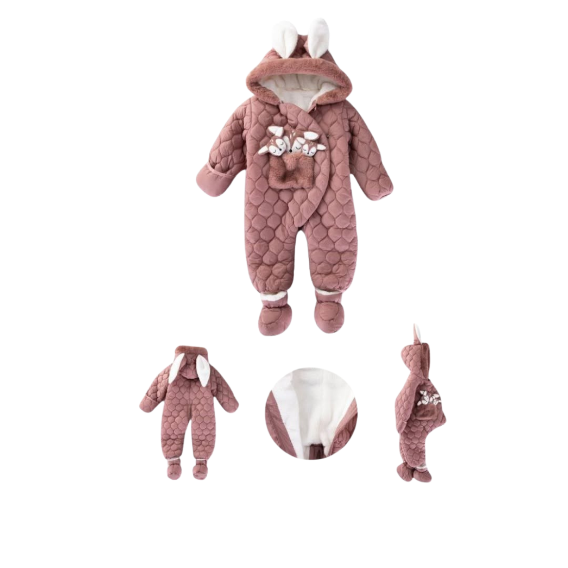 Kız Bebek 6-24 Ay Ceylan Figürlü Kozmonot Tulum