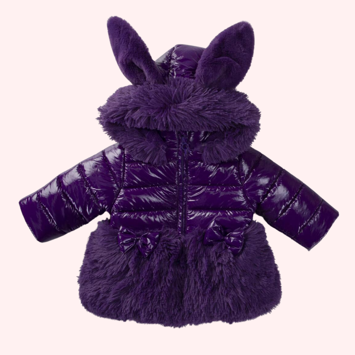Kız Bebek 6-24 Ay Tavşan Kulaklı Mor Mont