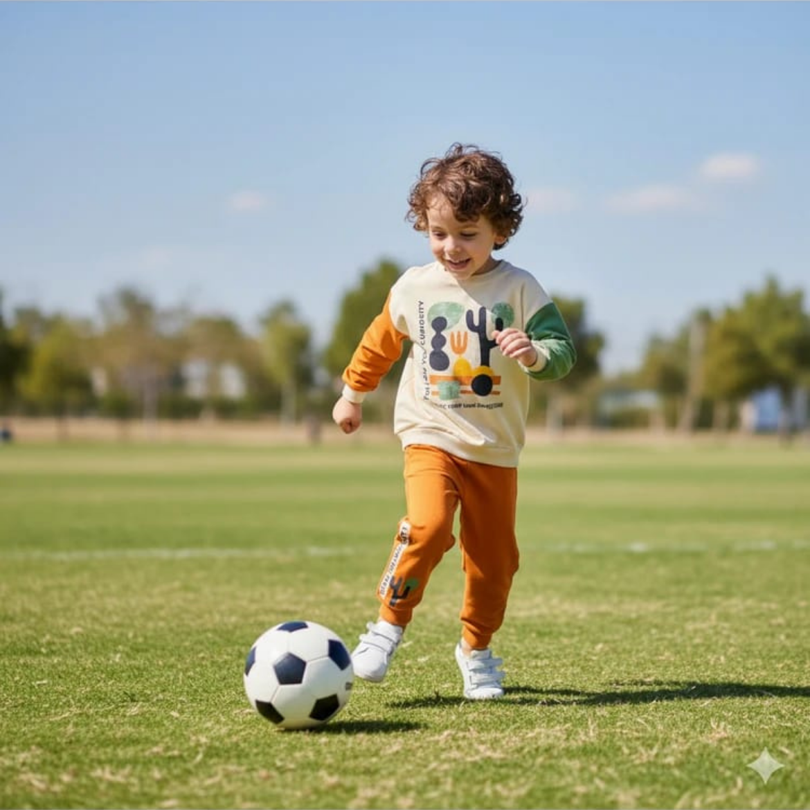 Erkek Çocuk 2-5 Yaş Kaktüs Desenli Alt Üst İkili Takım