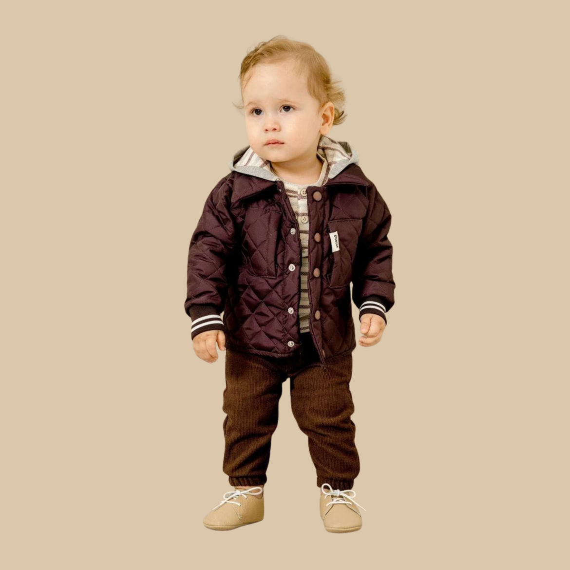 Erkek Bebek 6-24 Ay Çizgili Üçlü Takım