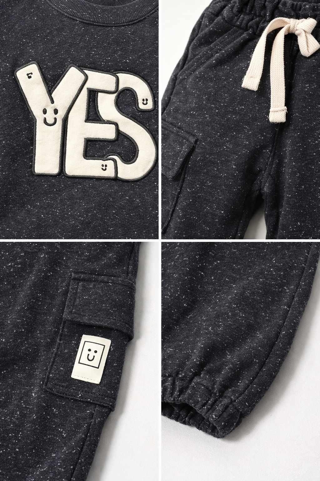 Erkek Çocuk 2-6 Yaş Yes Baskılı Alt Üst İkili Takım