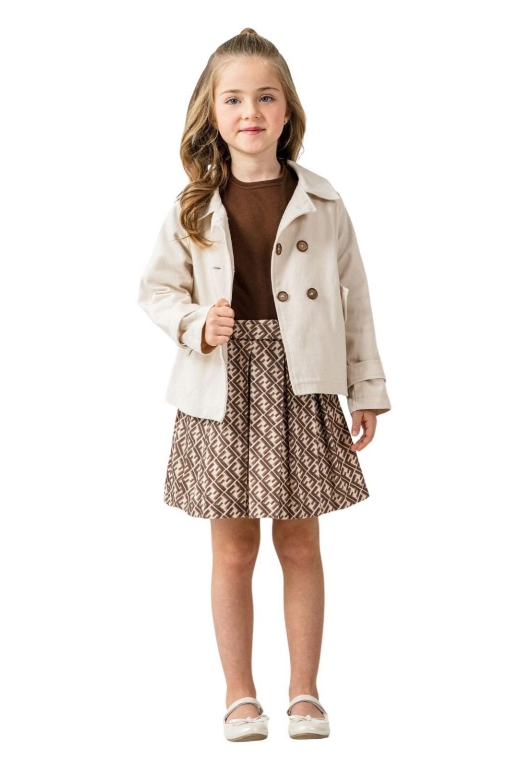 6-9 Yaş Kız Çocuk Ceketli Etekli 3’lü Takım