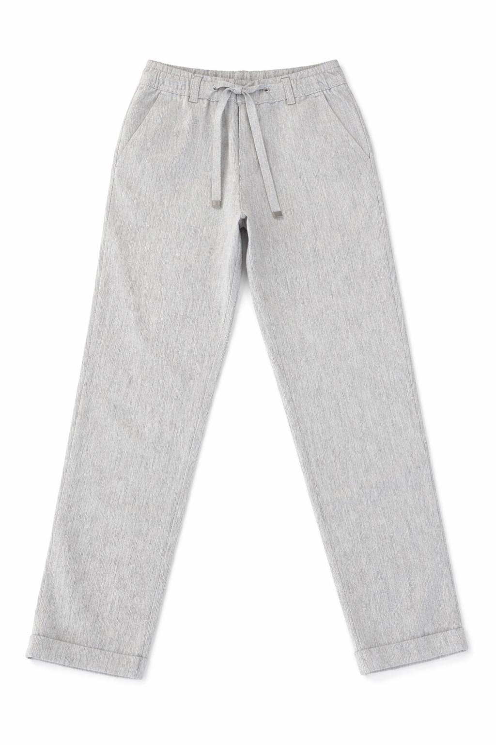 6-10 Yaş Erkek Çocuk Açık Gri Gofre Pantolon