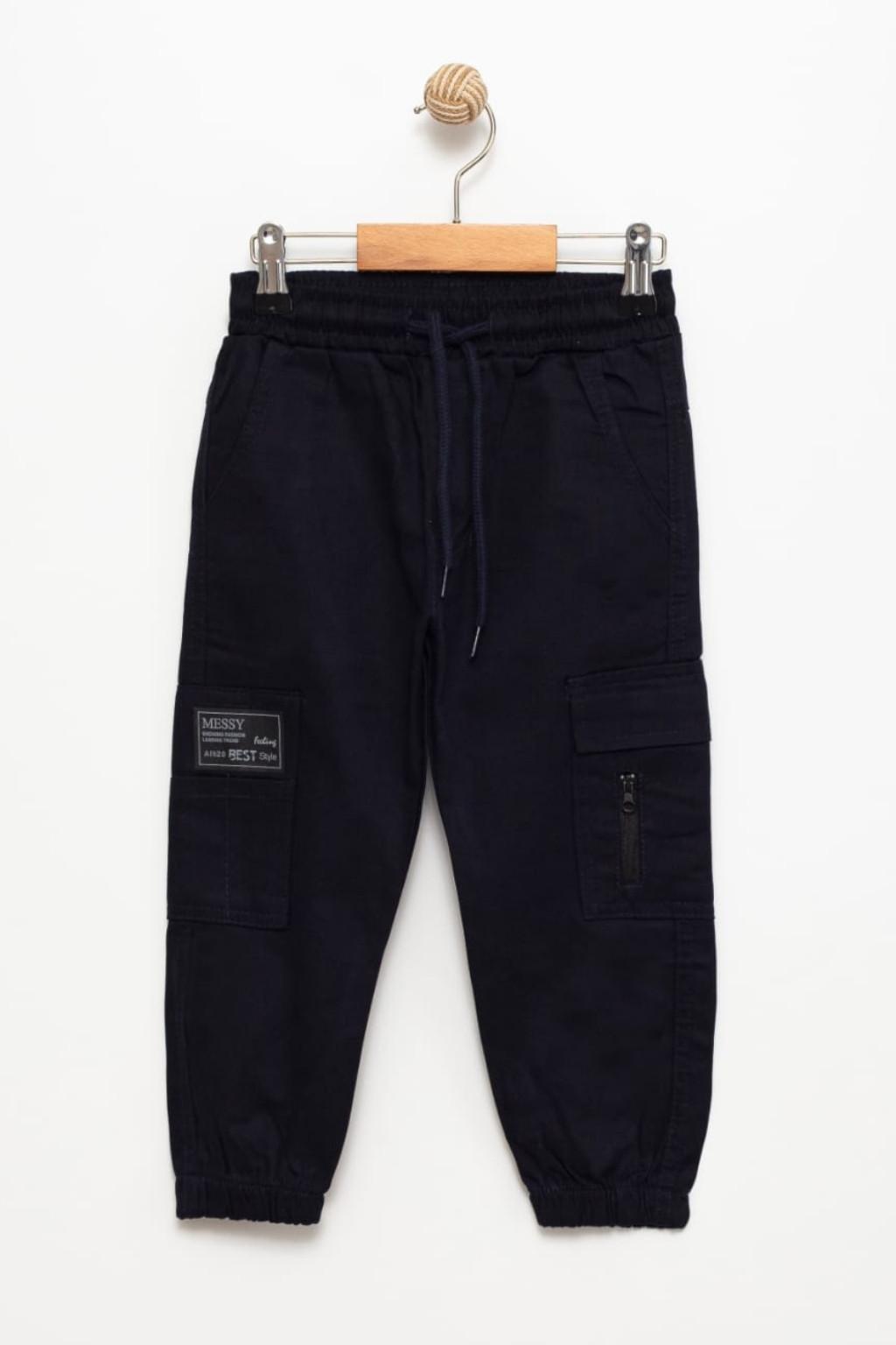 3-8 Yaş Erkek Çocuk Lacivert Kargo Pantolon