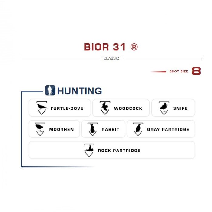 FIOCCHI BIOR 31 12 Ga 31 G. No 8