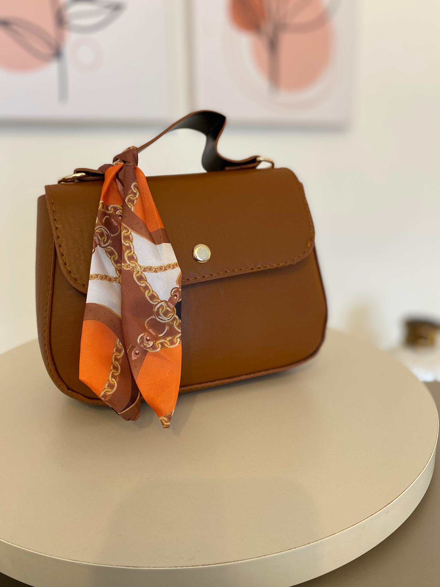 Kadın Camel Fularlı Mini El Çantası / LES MINORIA