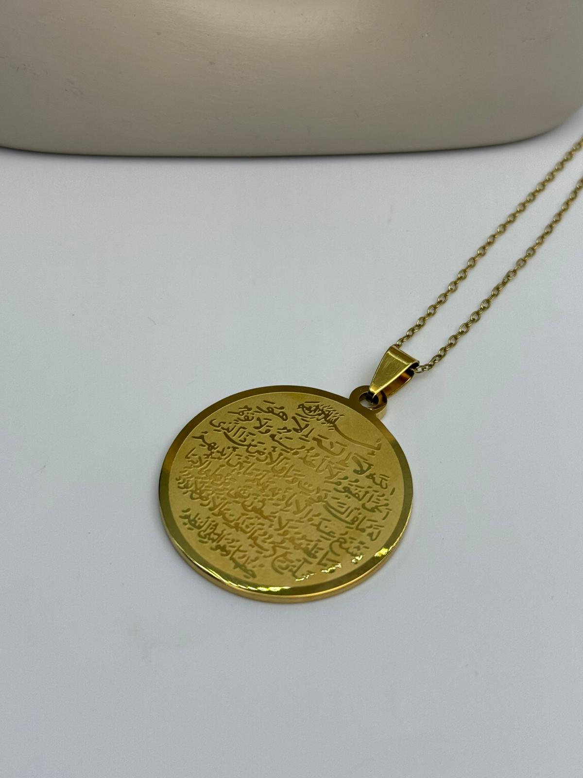 Çelik Ayetel Kürsi Kolye