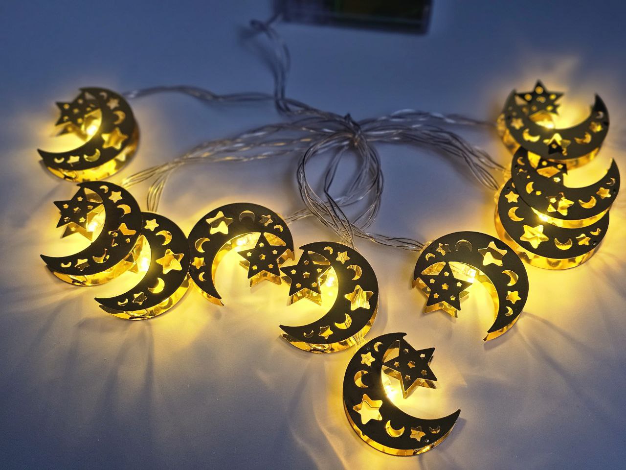 Ay Yıldız Ramazan Ayına Özel 2 Pilli Led 2 Metre Süsleme Dekor Işık