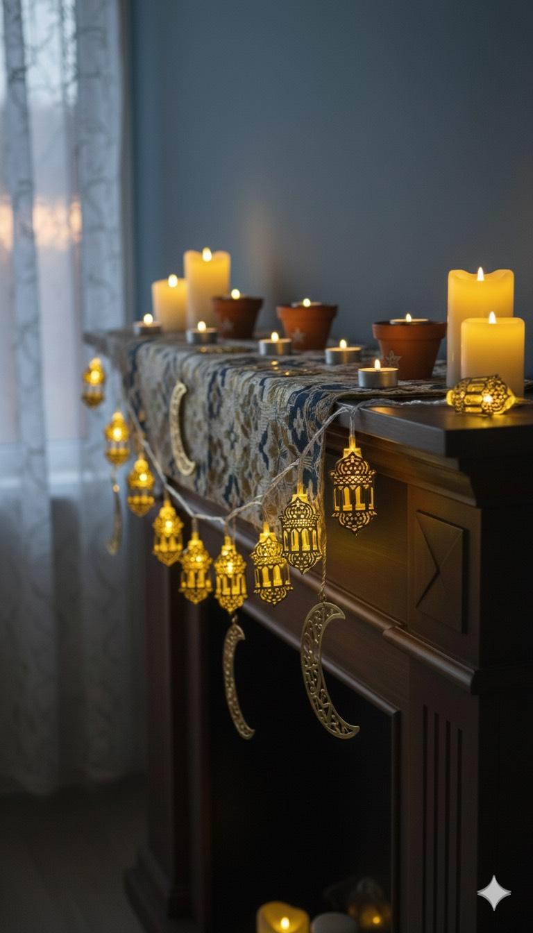 Ramazan Kandili 2 Pilli Led 2 Metre Süsleme Dekor Işık