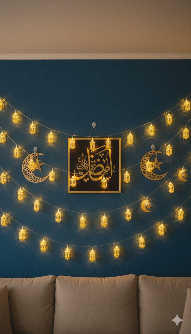 Ramazan Kandili 2 Pilli Led 2 Metre Süsleme Dekor Işık