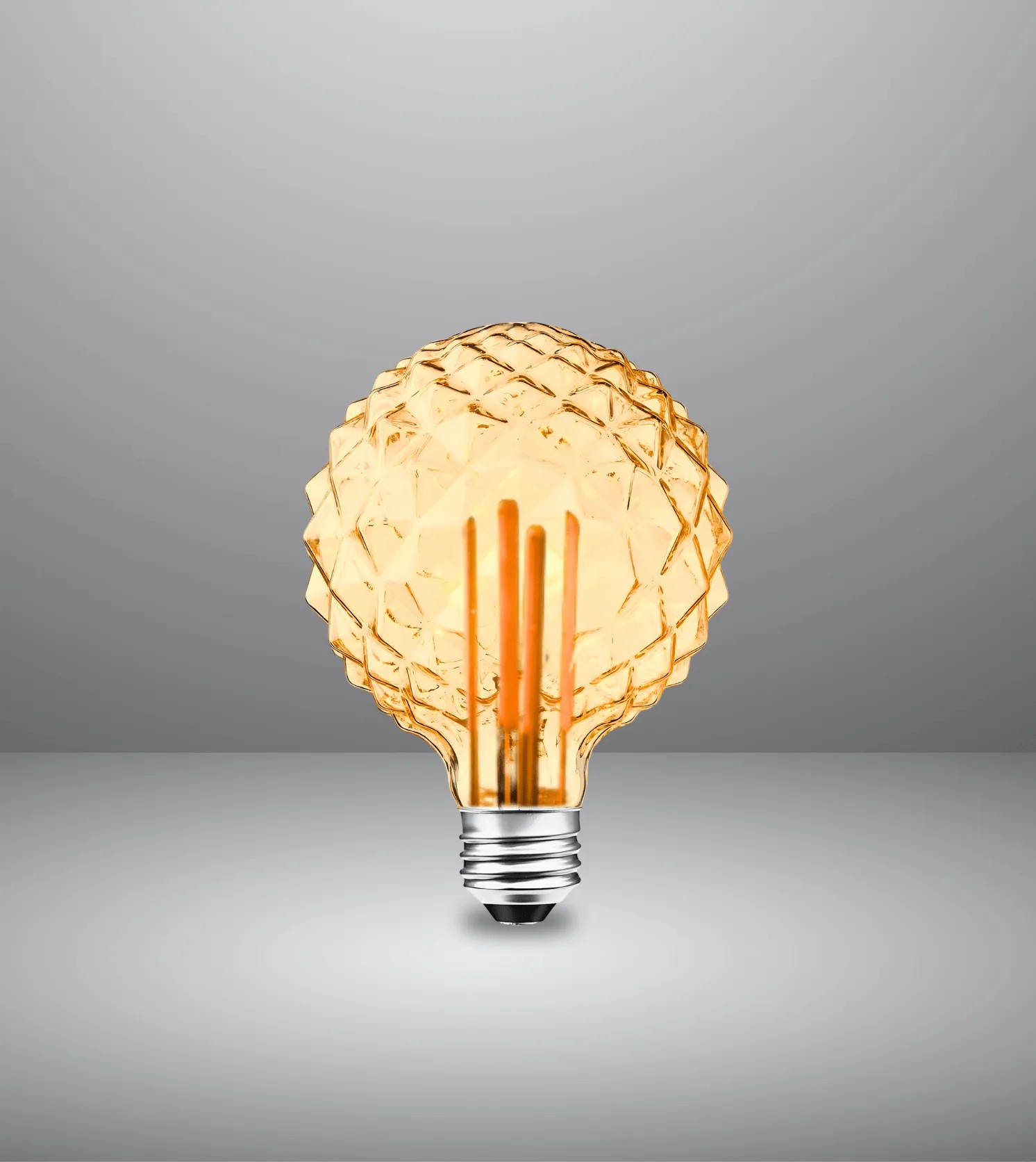 Rustik Vintage Kırılmaz Gövde Balon Ampül Amber Işık Led