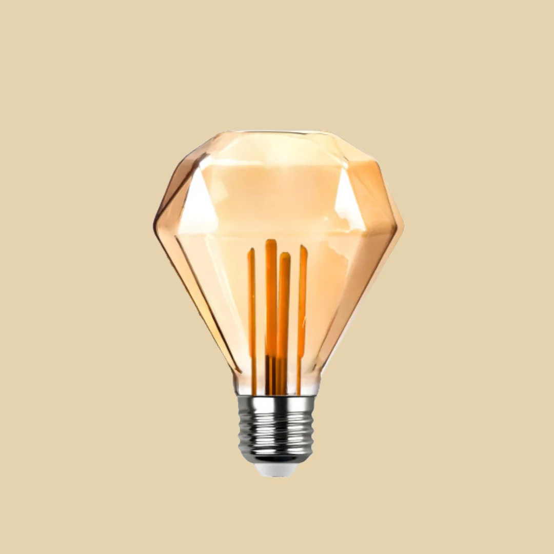 Vintage Filament Rustik E27 Prizmatik Edison Ampul Kırılmaz Gövde