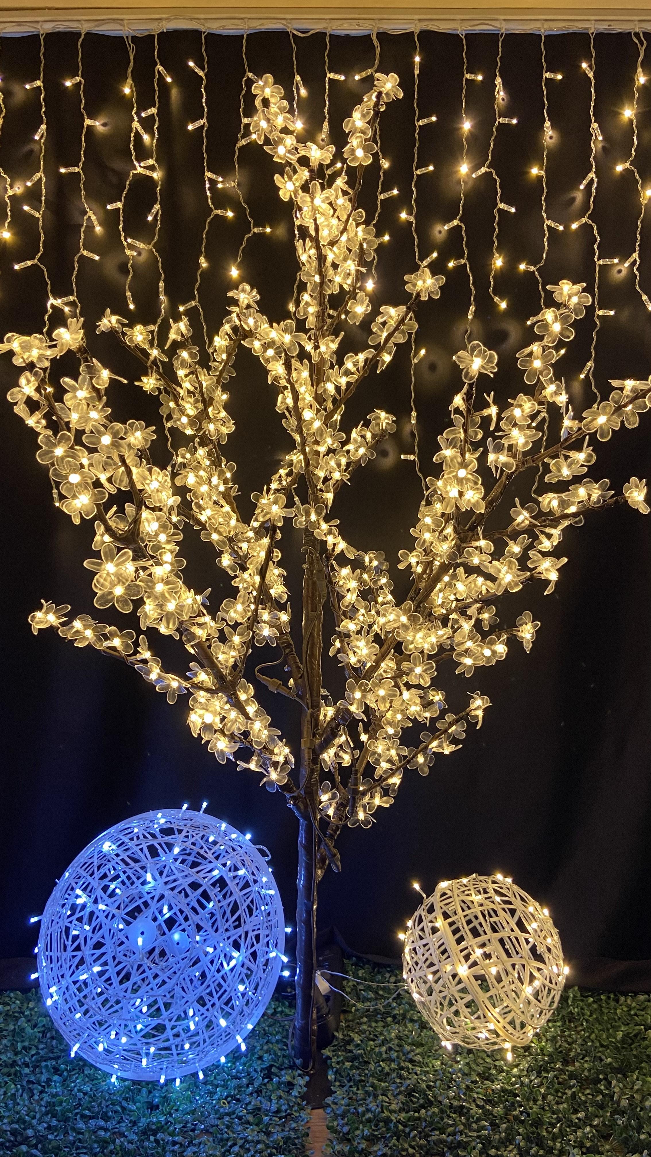 Çam Sakura Ağacı Led 150cm/60cm Dekoratif Aydınlatma Dış Ve iç Mekana Su Geçirmez