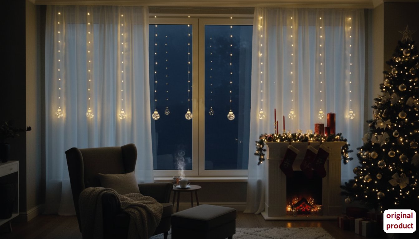 Top Perde Led USB Girişli Kumandalı 8 Fonksıyonlu Peri Perde Led