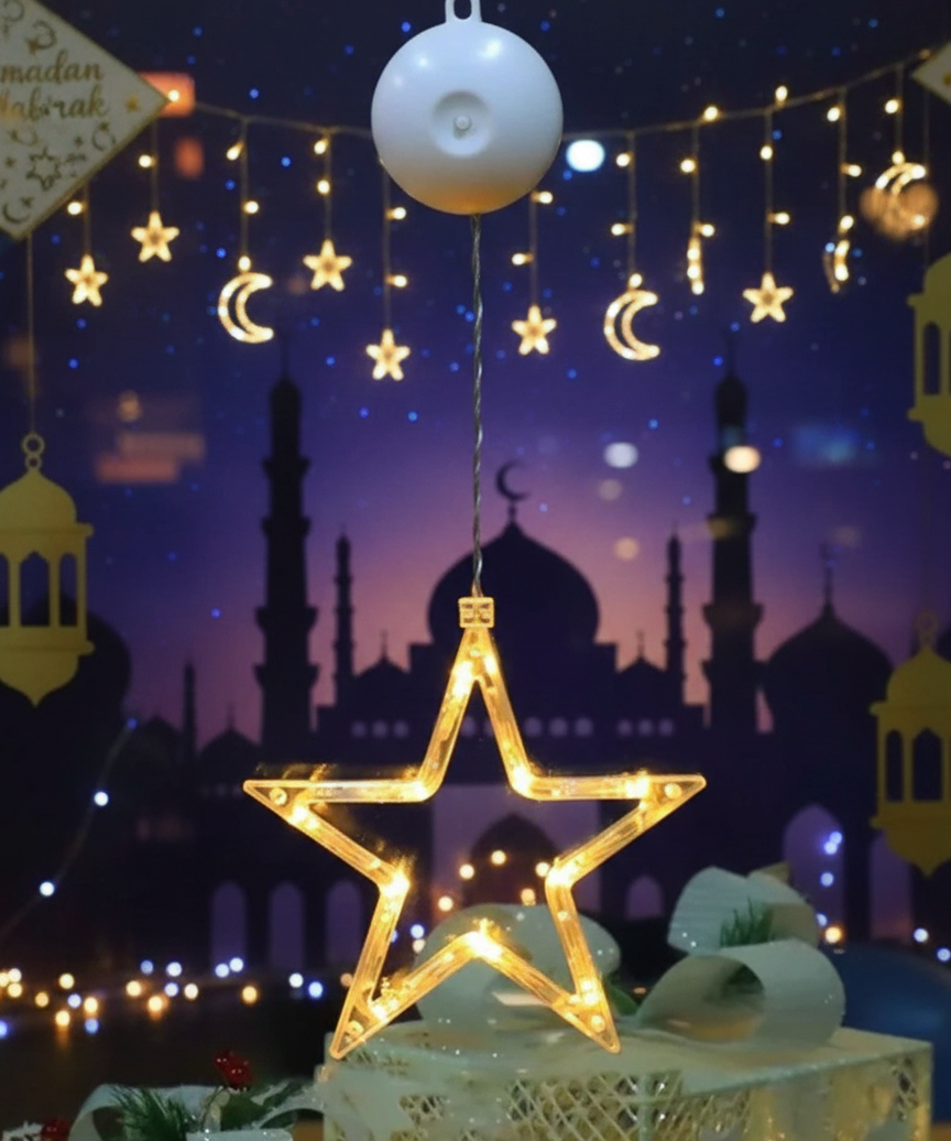 Yıldız vantuzlu 3 Pilli Sarkıt Led