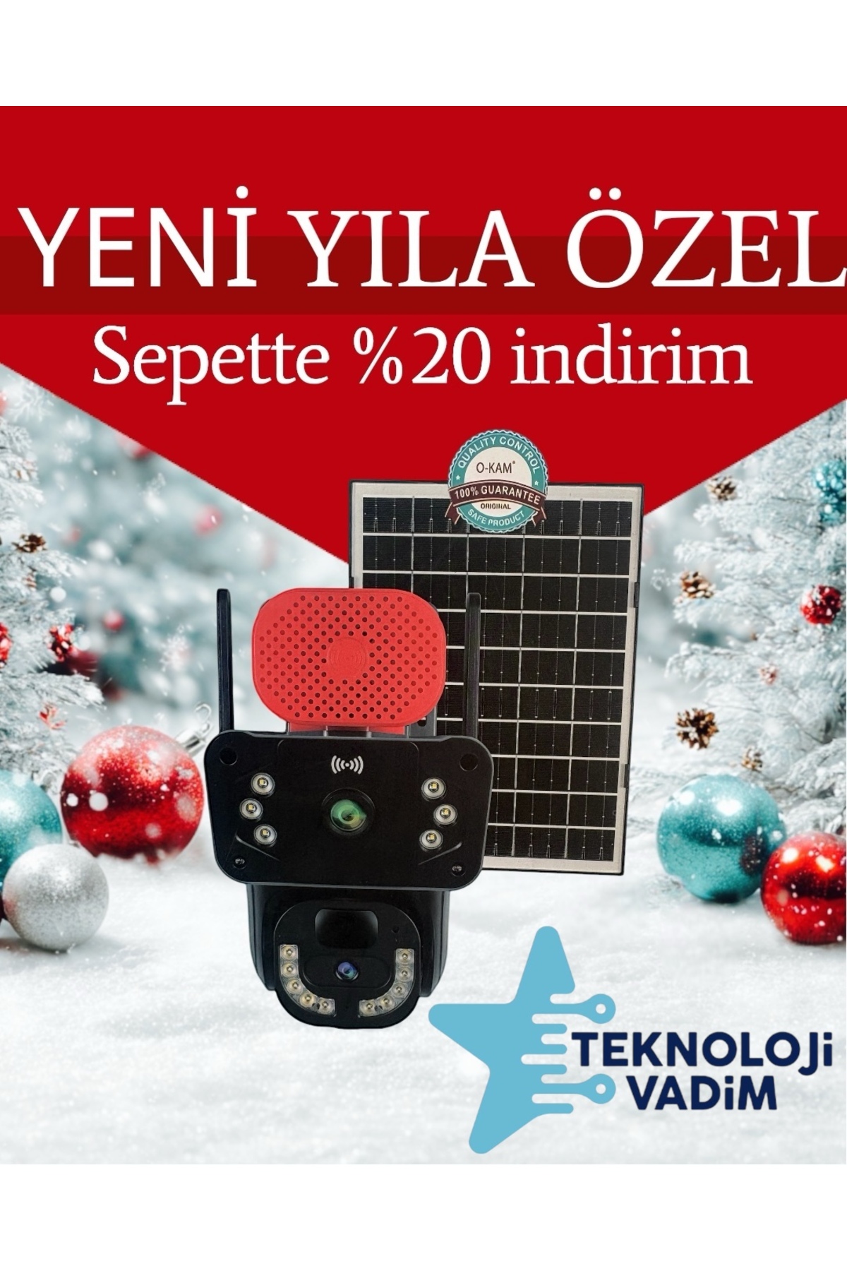 O-KAM 4G 6MP Dual Lens Solar PTZ Kamera – Güneş Panelli 4G Full Color Gece Görüşü TeknolojiVadim