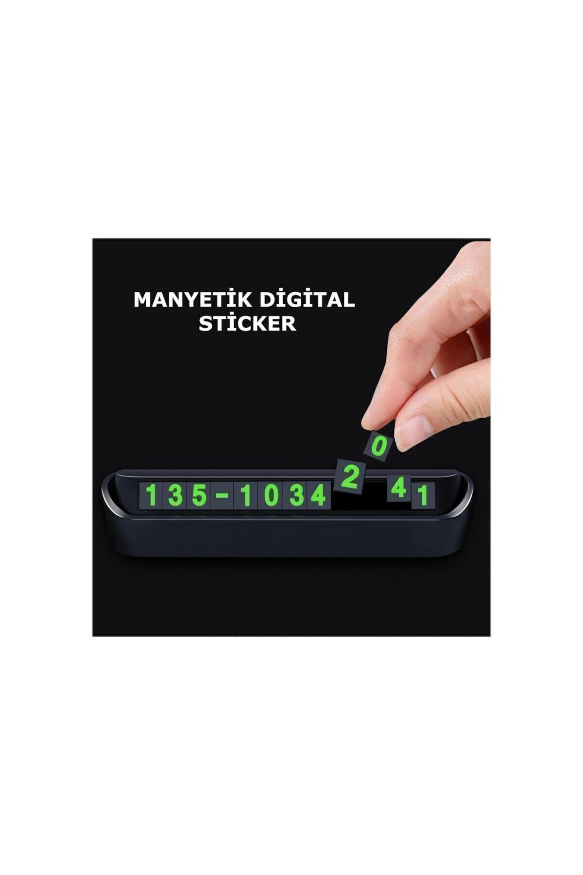 Universal Araç Içi Park Telefon Numarası Fosforlu Numaratör Aç Kapa Oto Cam Kartı