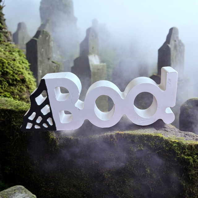 BOO Yazılı Masa Dekoru