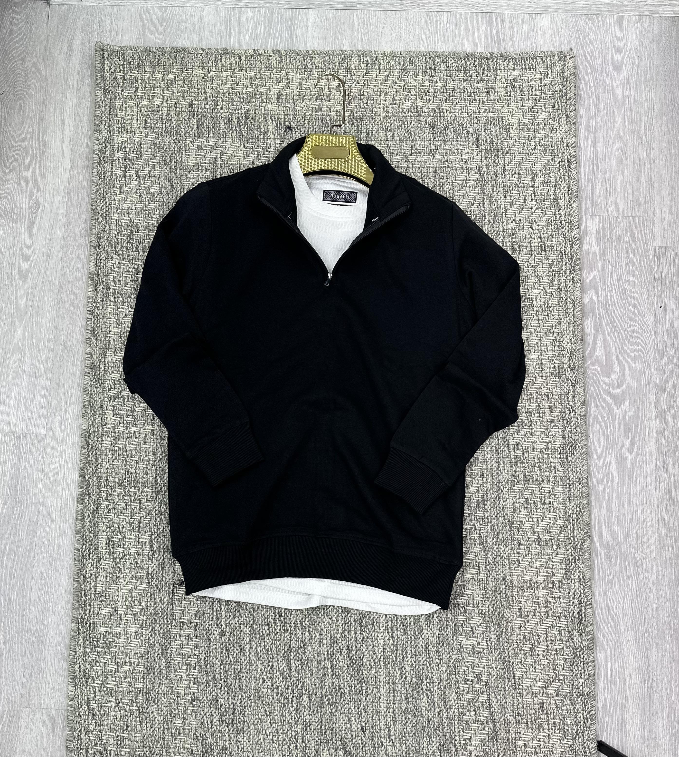 Yarım femuar 3 iplik sweat siyah