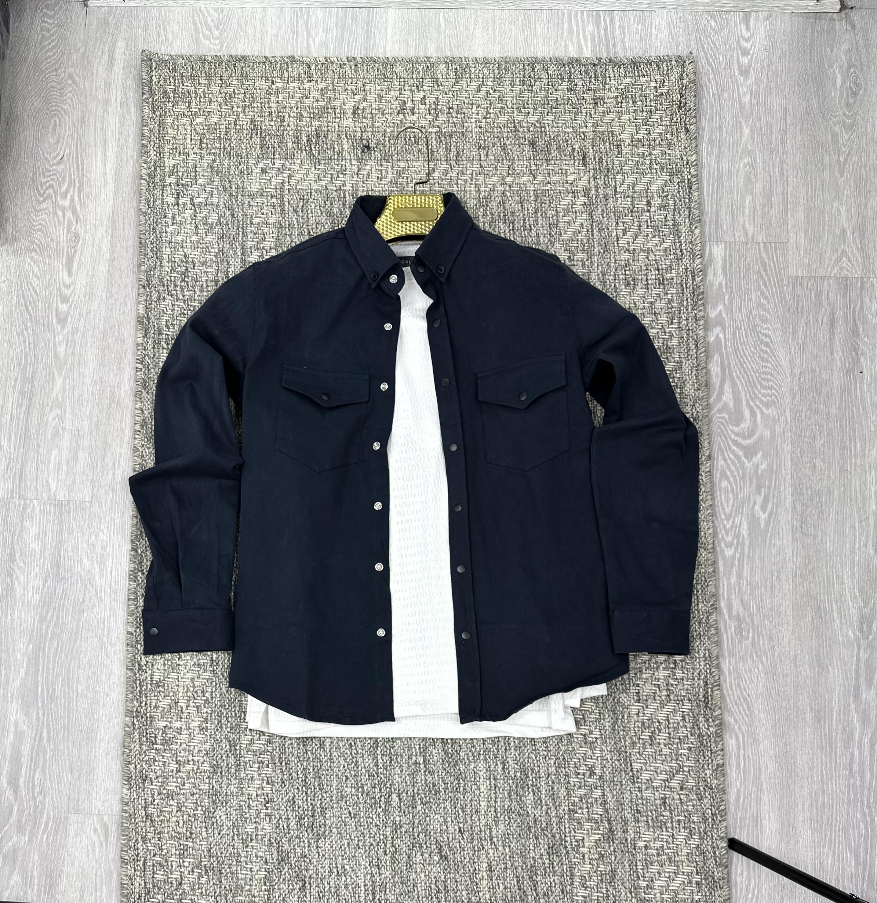 Çıtçıtlı gömlek lacivert