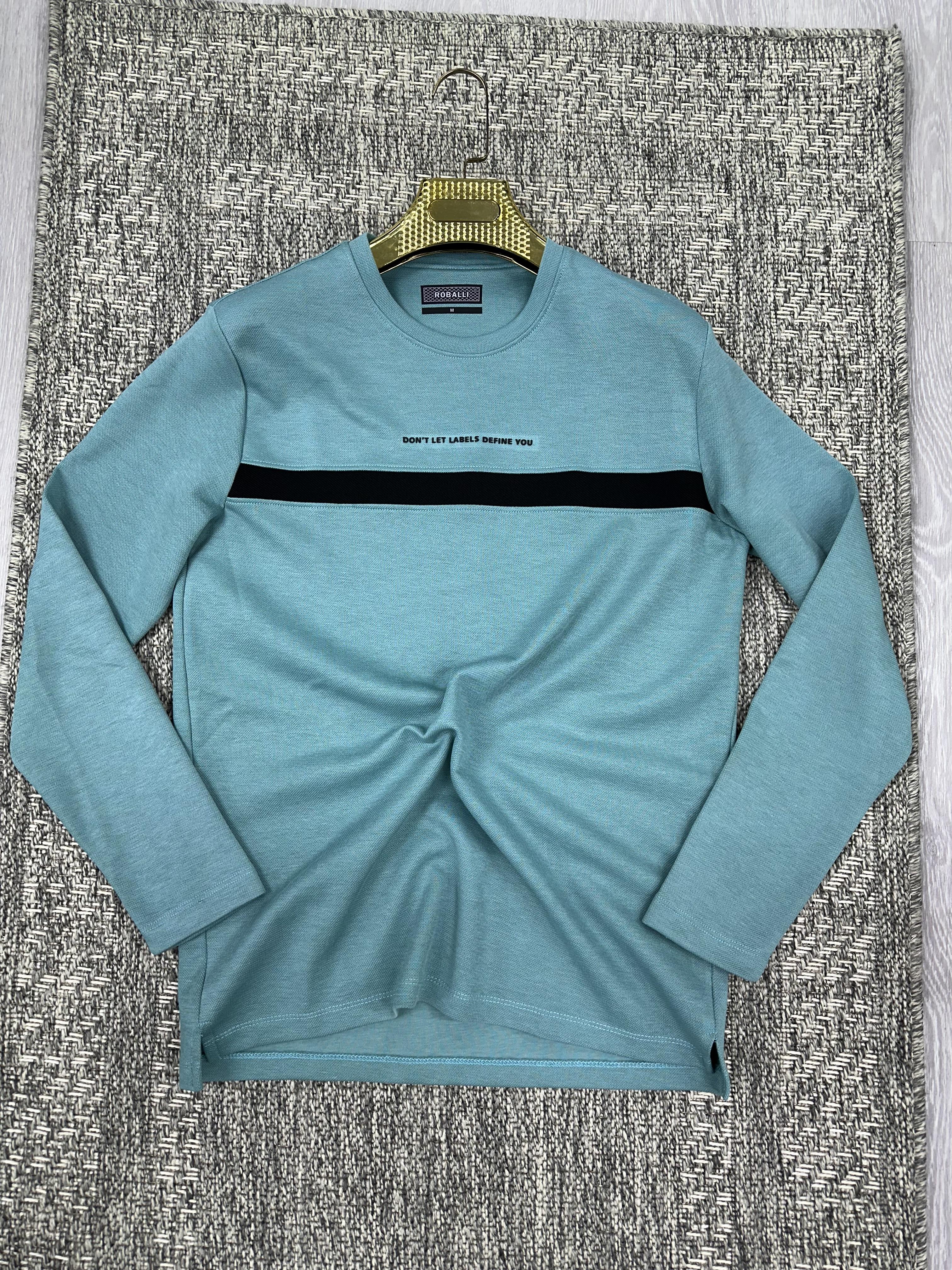 Bisiklet yaka sweatshirt mint (kod 1049)