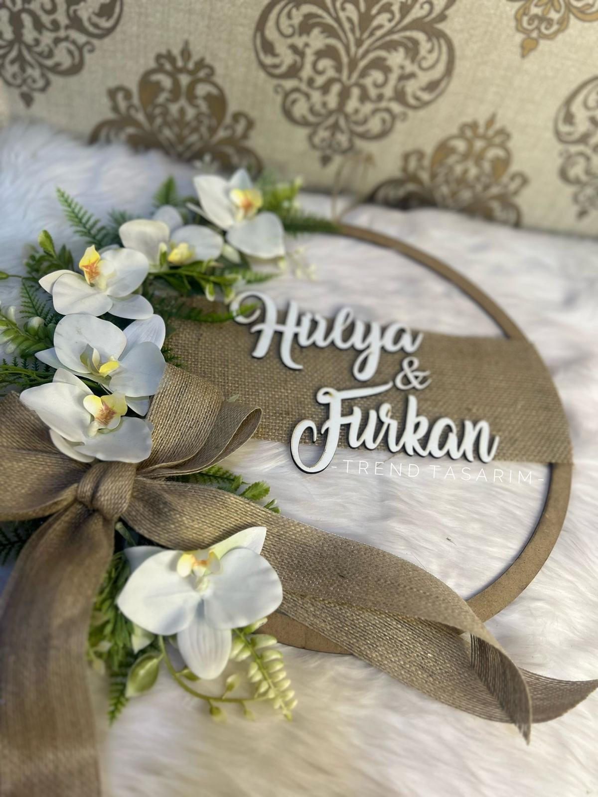 Orkideli Kapı Süsü