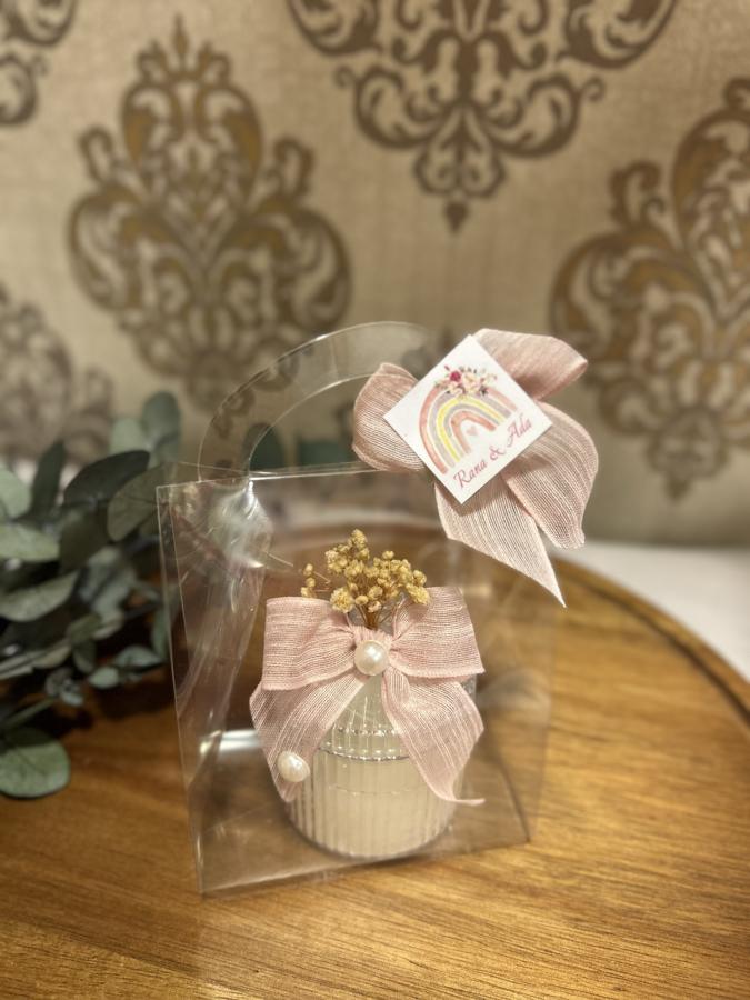 Şeffaf Çantada Mika Mum