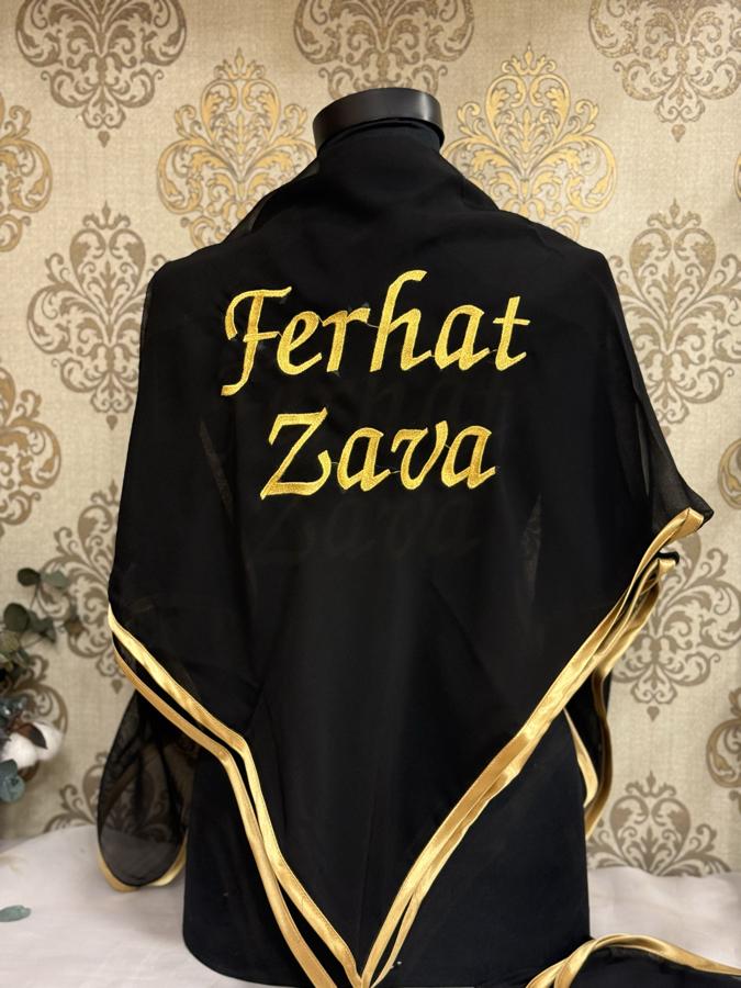 Siyah İsimli Damat Örtüsü