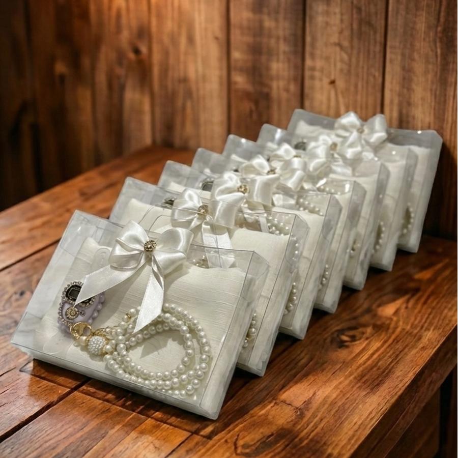 Hediye kutusunda tülbent taşlı zikir inci Tesbih bir arada