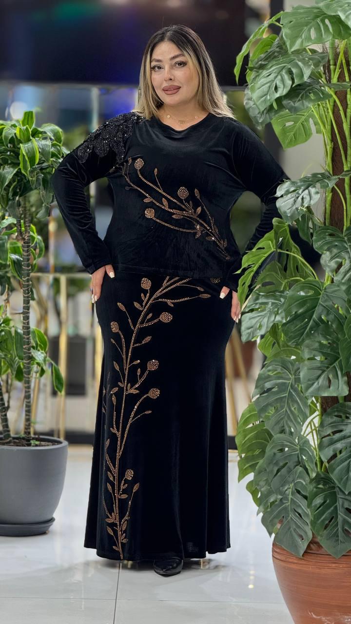 ETEKLİ ÇİÇEK TAKIM gold