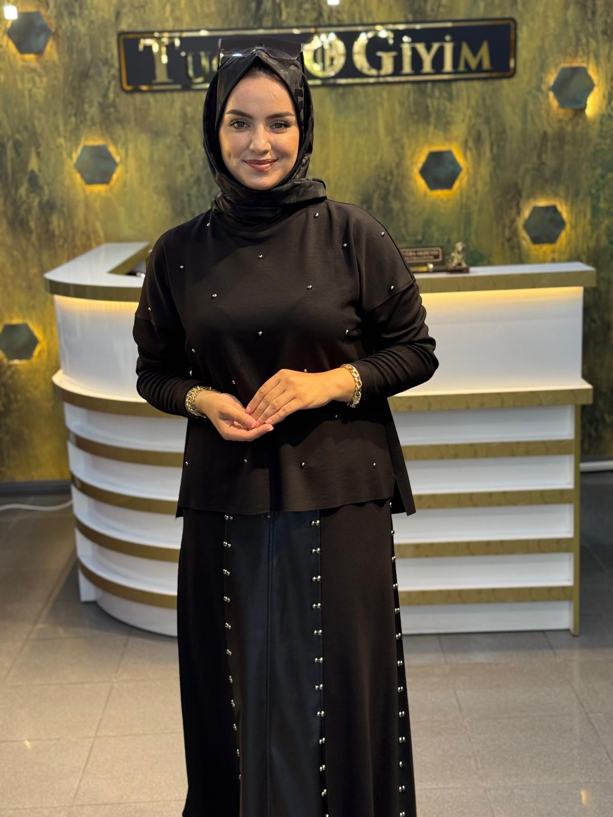 ŞL ETEKLİ TAKIM SİYAH