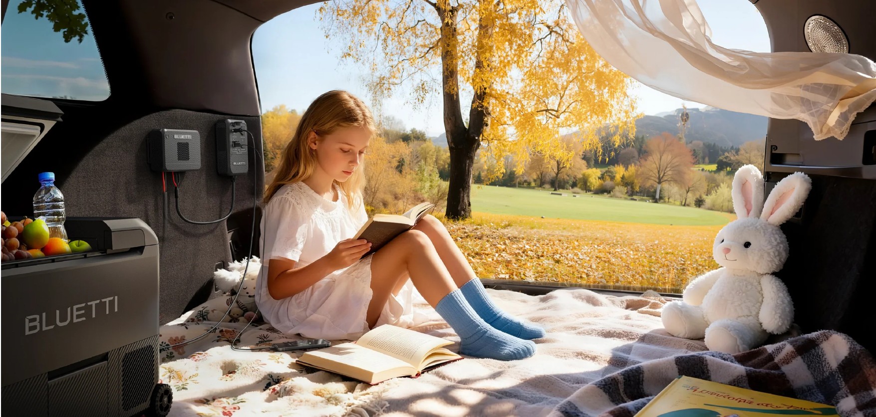 Bluetti Charger 2 karavan içinde monte edilmiş DC-DC şarj sistemi