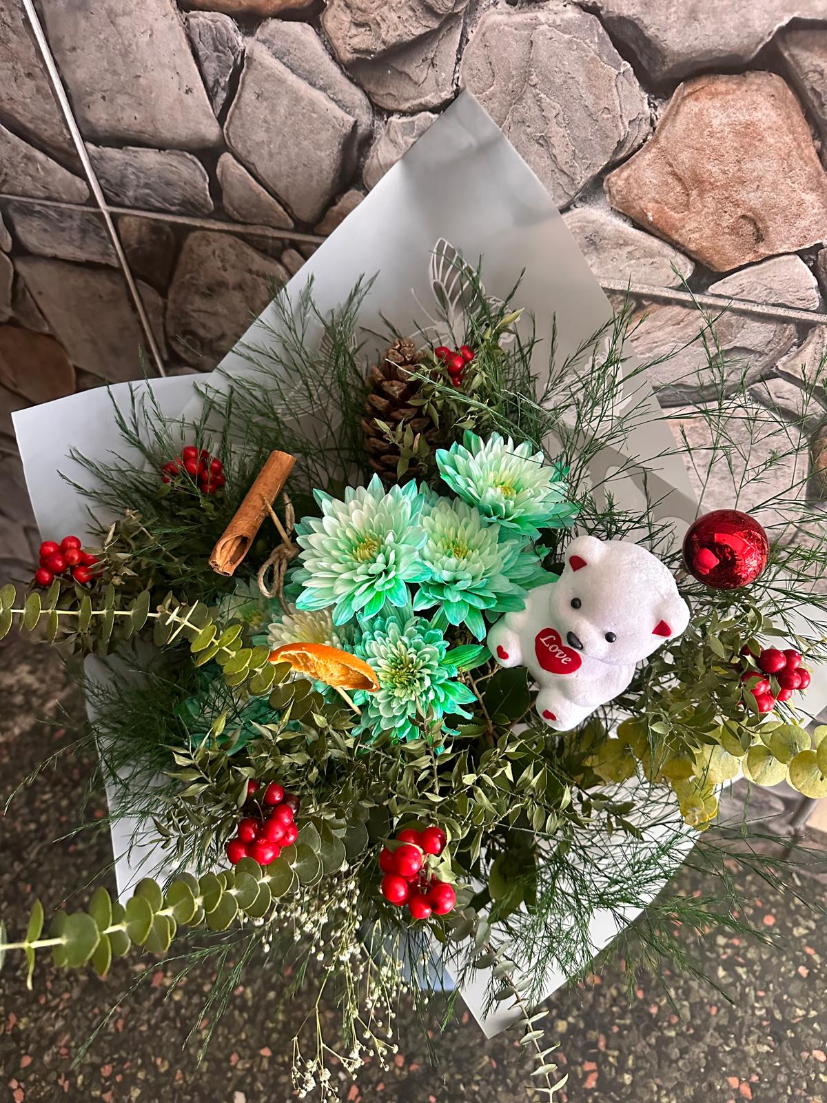 Renkli Papatyalı Kokina Buketi