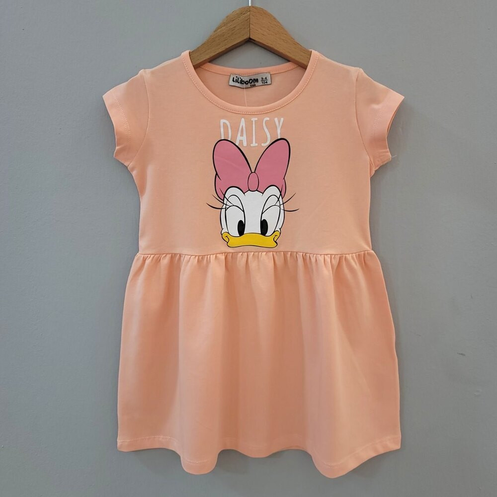 DUCK BASKILI ÇOCUK ELBİSE