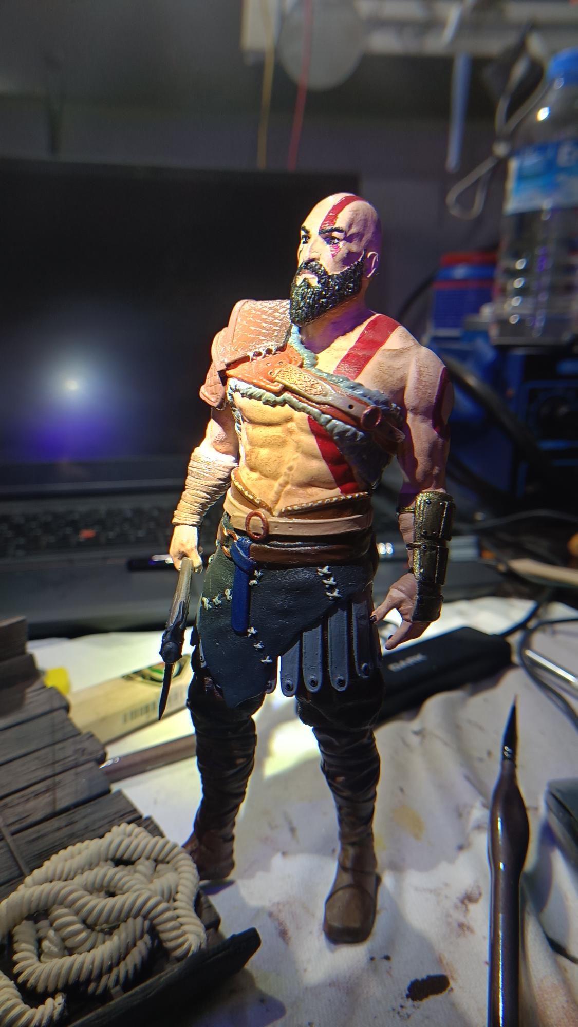 Grumpy Old Kratos 3D Printing Figurine