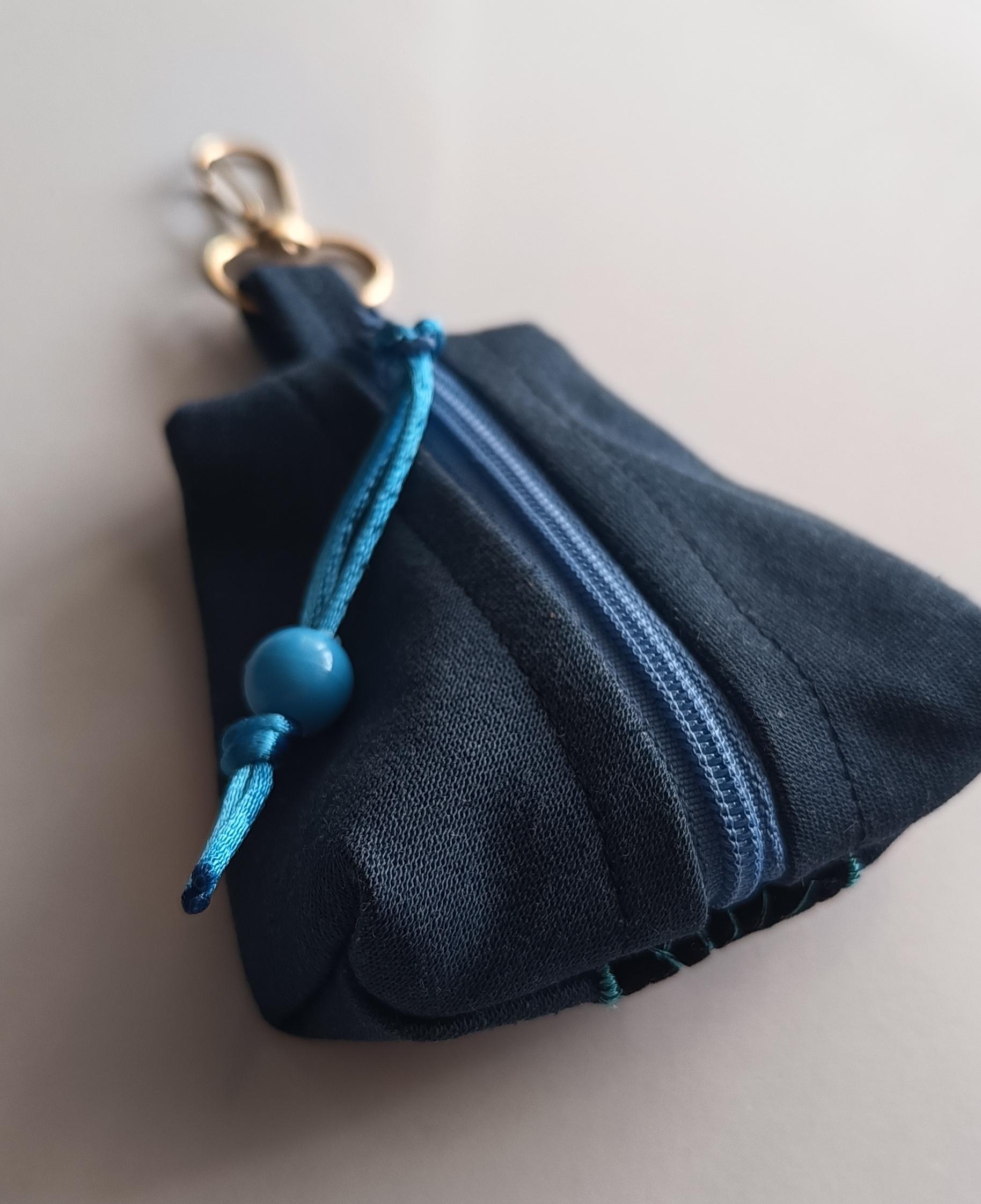 Mavi Kot Mini Cüzdan & Anahtarlık