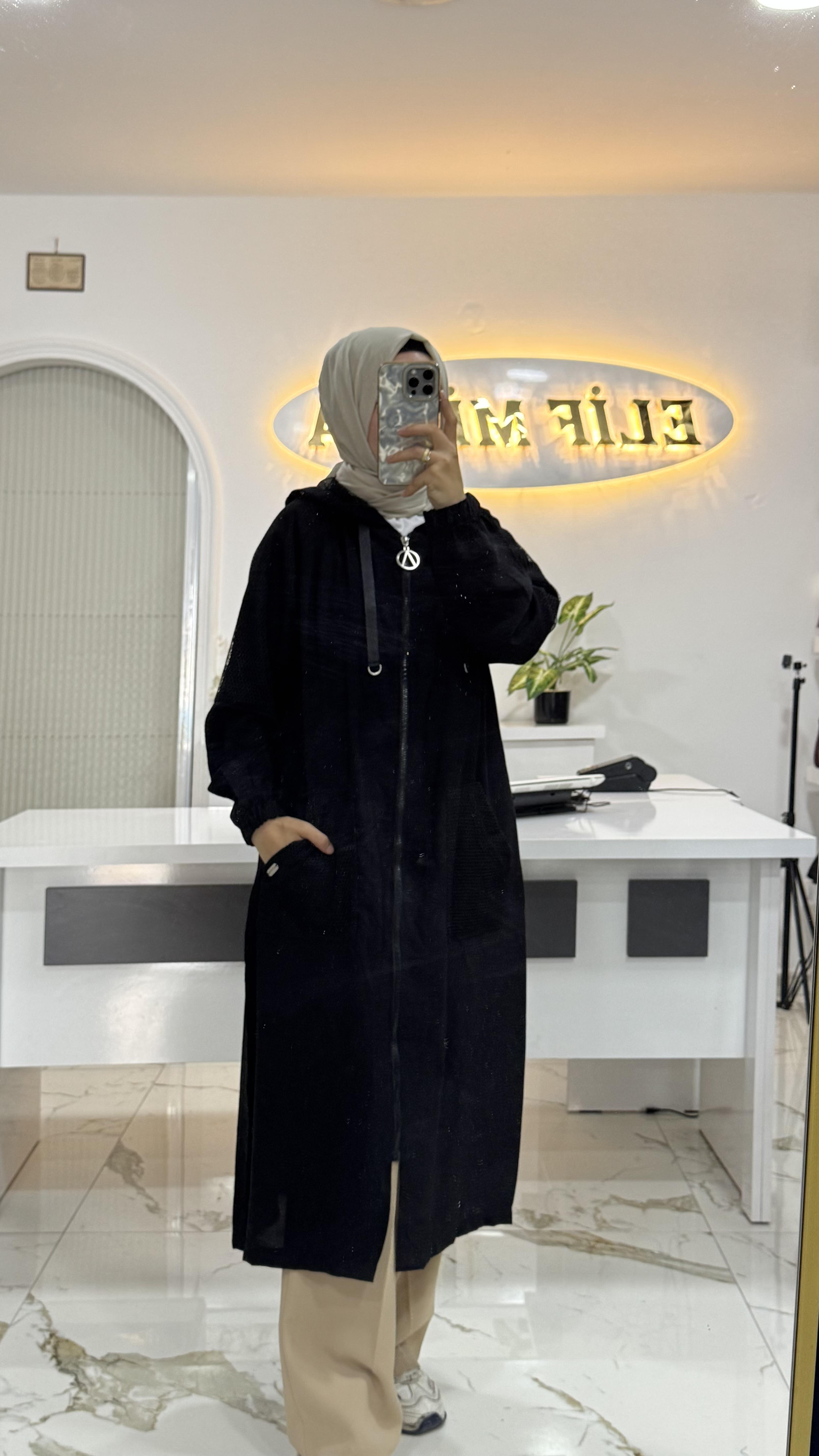 FİLE DETAYLI KAP SİYAH