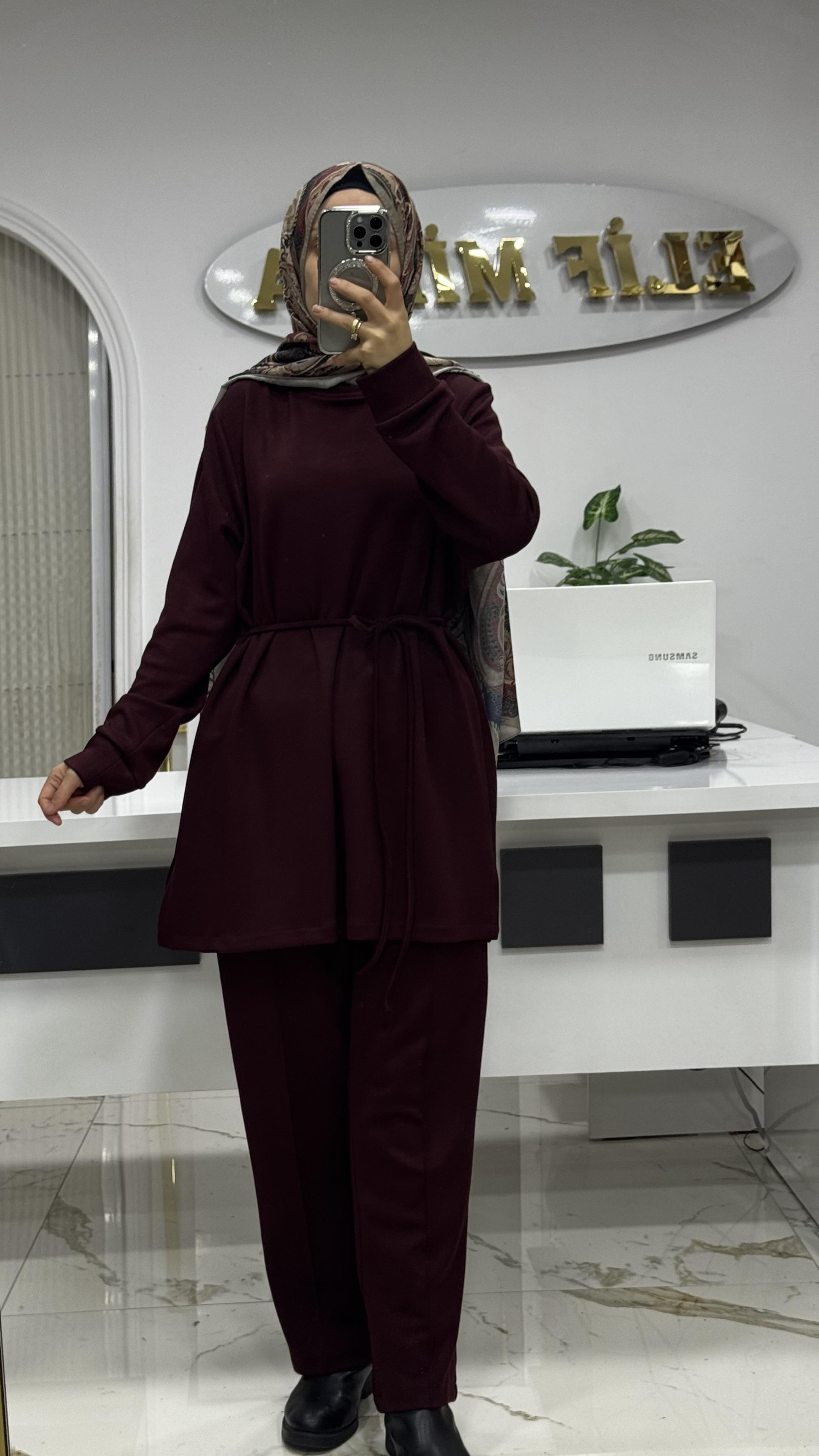 BAĞLAMA DETAYLI SWEET BORDO