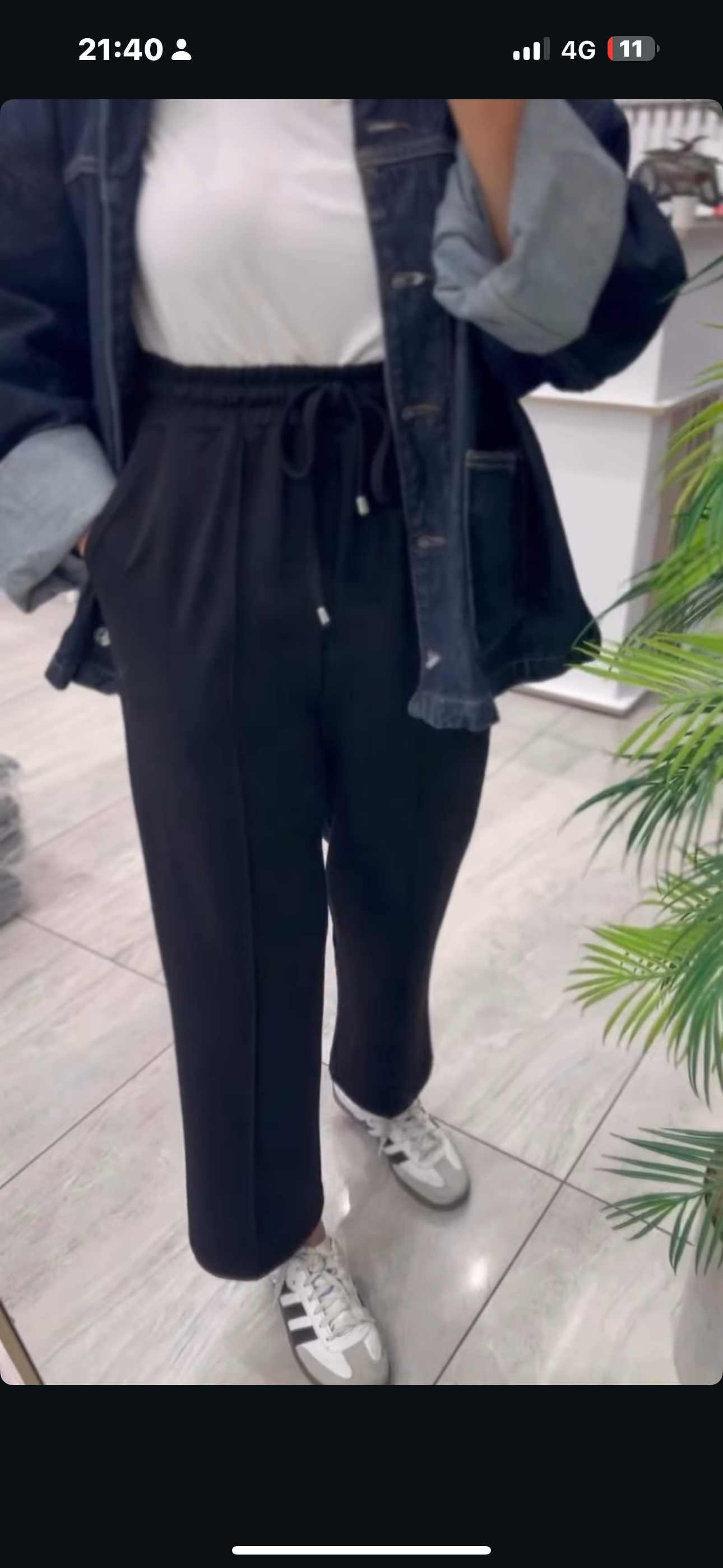 OYSHO PANTOLON LACİVERT