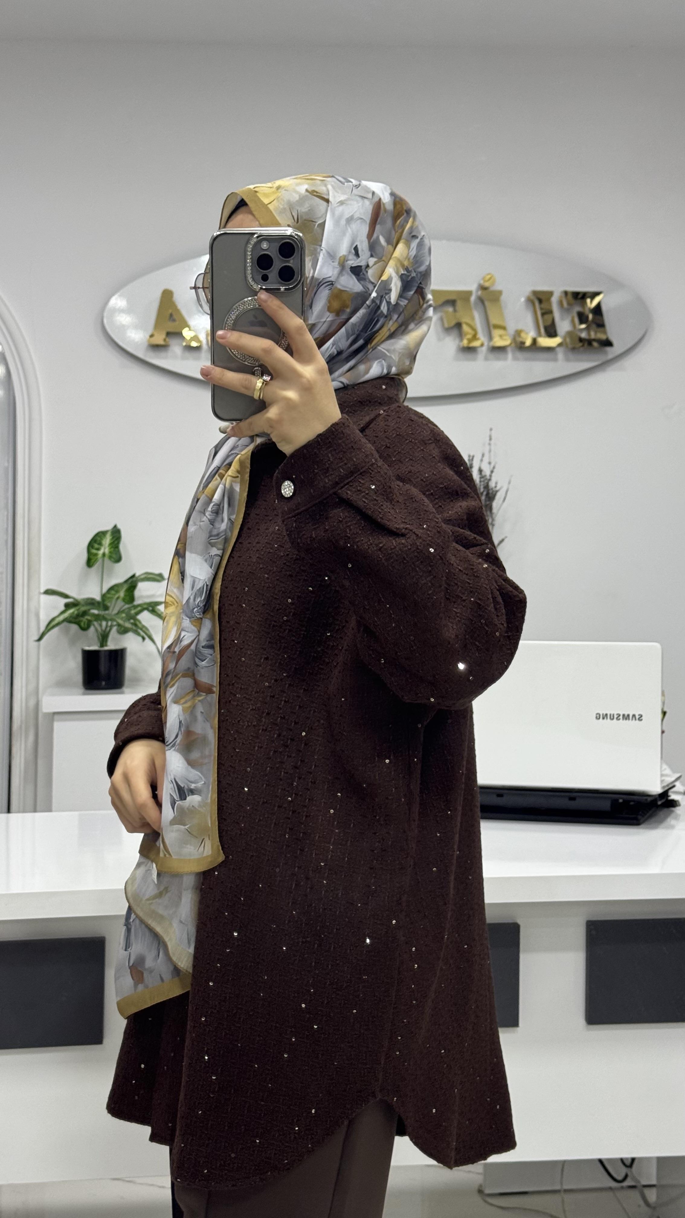 PIRLANTA SHİNEL GÖMLEK Kahve