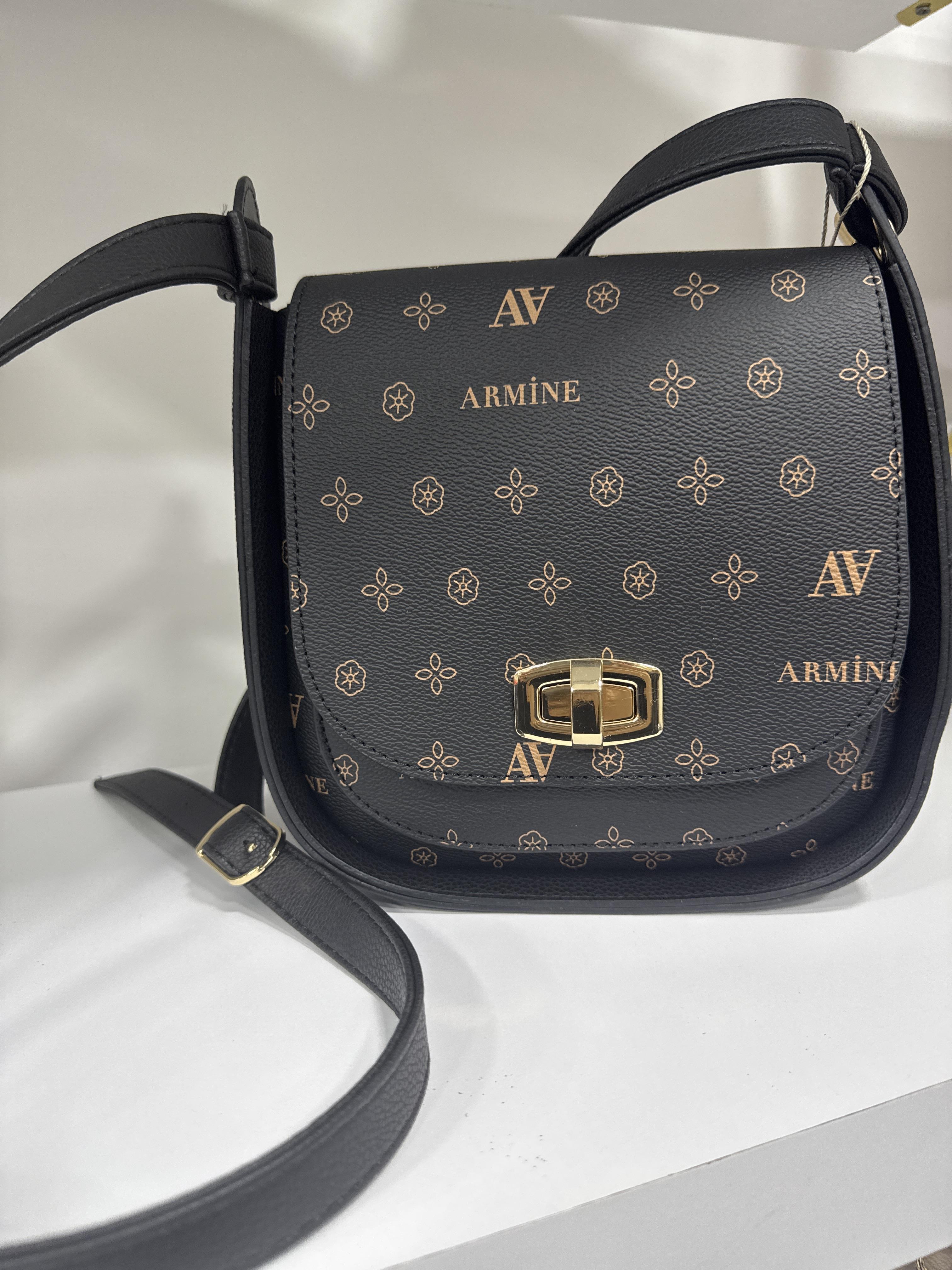 ARMİNE ÇANTA 139 SİYAH BASKILI